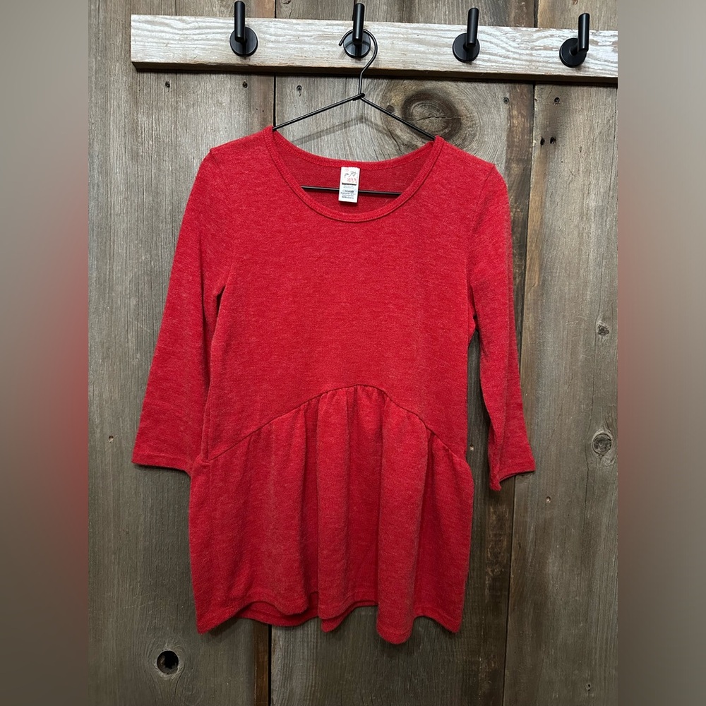 7th Ray Babydoll Sweater Top in Red Size Medium Women’s